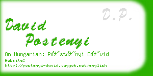 david postenyi business card